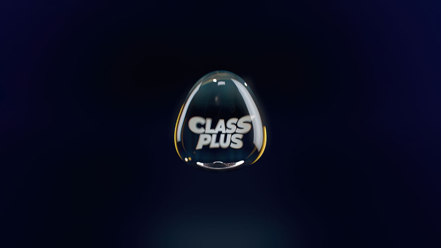 Dark scene of a single falling fuel drop, class pluss is written inside