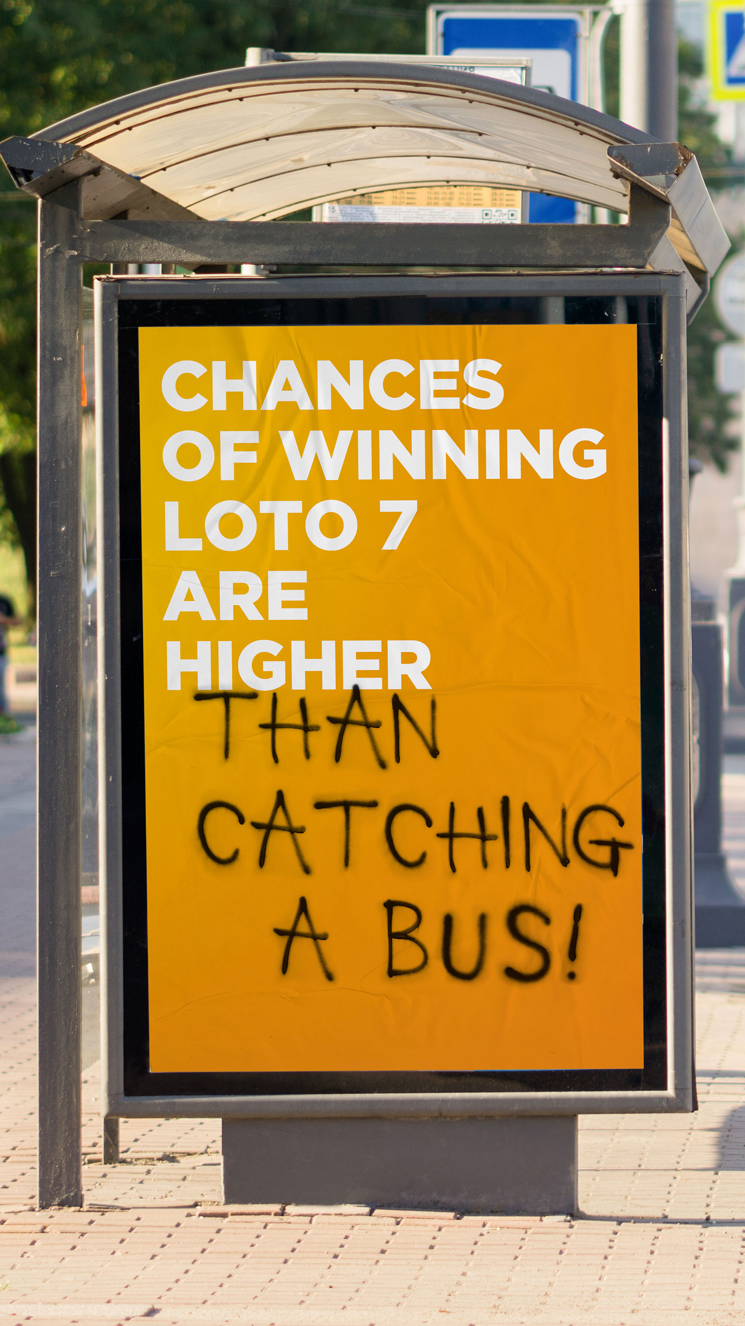 outdoor ad about croatian lottery loto7
